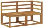Outdoor Mittel- Und Ecksofa 2 St&uuml;ck Natur Massivholz Akazie Vidaxl