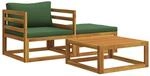 Modulares Sofaset Mit Kissen 3 Stk. 2-sitzer Massivholz Akazie Vidaxl