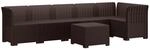 6-sitzer Garten Sofa Rattan Look Pp Braun Vidaxl