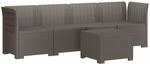 4-sitzer Gartensofa Rattan Look Pp Hellgrau Vidaxl