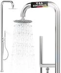 Au&szlig;endusche Gartendusche V4a Edelstahl Pooldusche Mit Handbrause Garten Dusche F&uuml;r