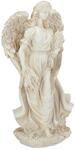 Relaxdays Grabengel, Stehende Engelfigur, Wetterfest, Frostsicher, Grabschmuck,
