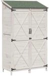 Vidaxl Garden Shed White 106 X 56 X 176.5 Cm Solid Fir Wood