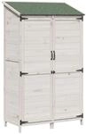 Vidaxl Garden Shed White 106 X 56 X 176.5 Cm Solid Fir Wood