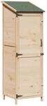Vidaxl Garden Shed Natural 59.5 X 56 X 176.5 Cm Solid Fir Wood