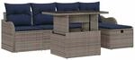 Gartensofa-set 6 Stk. Grau Poly-rattan Vidaxl