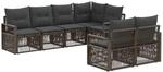 Gartensofa-set 7 Stk. 7-sitzanzahl Grau Poly-rattan Vidaxl