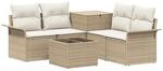 Vidaxl Sofa Set 6 Pcs 4-seater Beige And Cream White