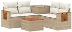 Sofa Set 6 Stk. Beige Und Cremewei&szlig; 55 X 55 X 37 Cm Vidaxl