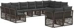 Gartensofa-set 12 Stk. Grau Poly-rattan Vidaxl