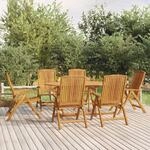 7-tlg. Garten-essgruppe Massivholz Teak Vidaxl