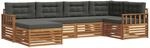 Outdoor-sofagarnitur 6 Stk. Natur Und Anthrazit Vidaxl