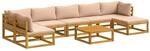 Sofa-set 8 Stk. Natur Massivholz Akazie Vidaxl