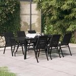 7-tlg. Garten-essgruppe Schwarz - Vidaxl
