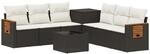Sofa Set 8 Stk. Schwarz Und Cremewei&szlig; 55 X 55 X 37 Cm Vidaxl