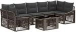 Gartensofa-set 8 Stk. Grau Und Dunkelgrau Poly-rattan Vidaxl