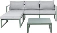 Garten Ecksofa Mit Tisch 3-sitzer Olang Metall Gr&uuml;n