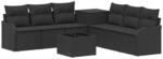 Sofa Set 8 Stk. Schwarz 55 X 55 X 37 Cm Polyrattan Und Stahl Vidaxl