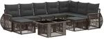 Gartensofa-set 10 Stk. Grau Und Dunkelgrau Poly-rattan Vidaxl