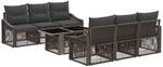 Gartensofa-set 7 Stk. Grau Und Dunkelgrau Poly-rattan Vidaxl