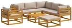 Sofa-set 8 Stk. Natur Massivholz Akazie Vidaxl