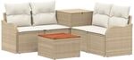 Sofa Set 6 Stk. Beige Und Cremewei&szlig; 55 X 55 X 37 Cm Vidaxl