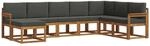 Outdoor-sofagarnitur 8 Stk. Natur Und Anthrazit Vidaxl