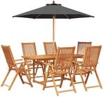 Essgruppe F&uuml;r Drau&szlig;en Mit Sonnenschirm 8 Stk. 6-sitzer Vidaxl