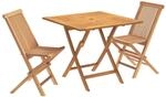 3-teiliges Klappbares Garten Bistro Set Natur Massivholz Teak Vidaxl