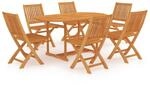 7-tlg. Garten-essgruppe Massivholz Teak Vidaxl