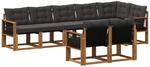Vidaxl Outdoor Sofa Set 8 Pcs Natural And Black