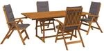 5-teiliges Garten-esszimmer-set Natur Massivholz Akazie Vidaxl