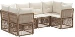 Gartensofa-set 6 Stk. 6-sitzanzahl Beige Poly-rattan Vidaxl