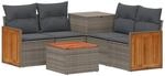 Sofa Set 6 Stk. Grau Und Dunkelgrau 55 X 55 X 37 Cm Vidaxl