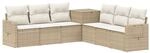 Sofa Set 7 Stk. Beige Und Cremewei&szlig; 234 X 234 X 85 Cm Vidaxl