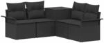 Sofa Set 5 Stk. Schwarz 187,5 X 187,5 X 85 Cm Vidaxl