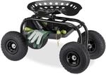 Rollsitz, F&uuml;r Garten & Werkstatt, 150kg, H&ouml;henverstellbar 48-56 Cm, Fahrbarer