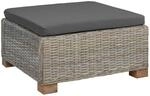 Hocker Mit Kissen Gendt Naturrattan Kubu Grau Vidaxl