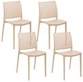 Gartenstuhl 4er Set Illumani Beige