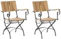Gartenstuhl 2er Set Lascari Akazienholz Hellbraun