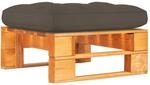 Vidaxl Garden Pallet Ottoman Honey Brown Impregnated Pinewood