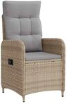 Verstellbarer Gartenstuhl Beige Und Hellgrau Vidaxl