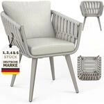 Tillvex&reg; Gartenstuhl 2er Set Wetterfest Mit Armlehne Outdoor St&uuml;hle Bis 160kg