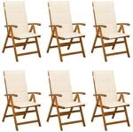 Liegest&uuml;hle F&uuml;r Den Garten 6 Stk. Natur Massivholz Akazie Vidaxl