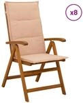 Liegest&uuml;hle F&uuml;r Den Garten 8 Stk. Natur Massivholz Akazie Vidaxl