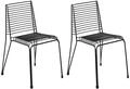 Gartenstuhl 2er Set Chieve Metall Schwarz