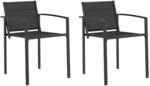 Vidaxl Garden Chairs 2 Pcs Black And Anthracite Textilene Fabric