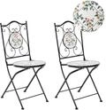 Gartenstuhl 2er Set Collio Metall Schwarz