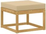 Outdoor Hocker Massivholz Akazie Wei&szlig; Vidaxl