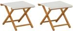 Liegestuhl 2 Pcs Massives Eukalyptus Holz Creme Vidaxl